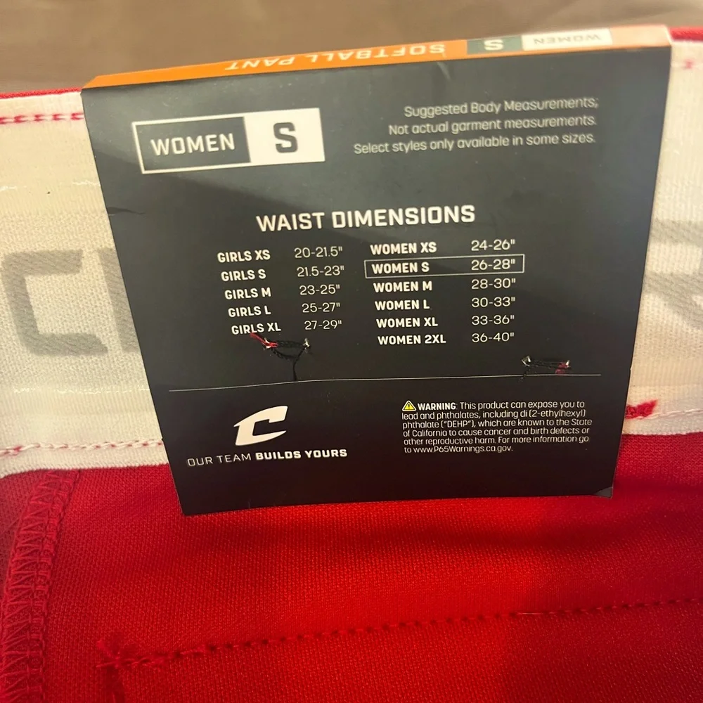 Red Athletic Softball Pants - Picture 6 of 6